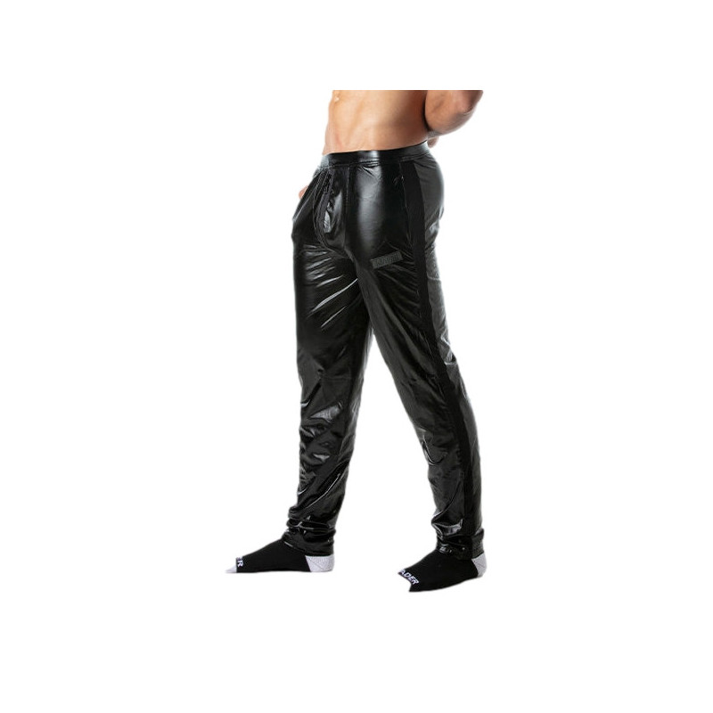 LEADER Pantalon avec Zip Brut Noir